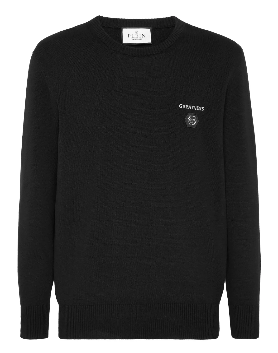 Round Neck Pullover Greatness, цвет: Черный