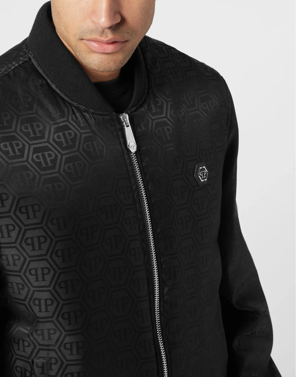 Nylon Bomber Jacquard Monogram, цвет: Черный