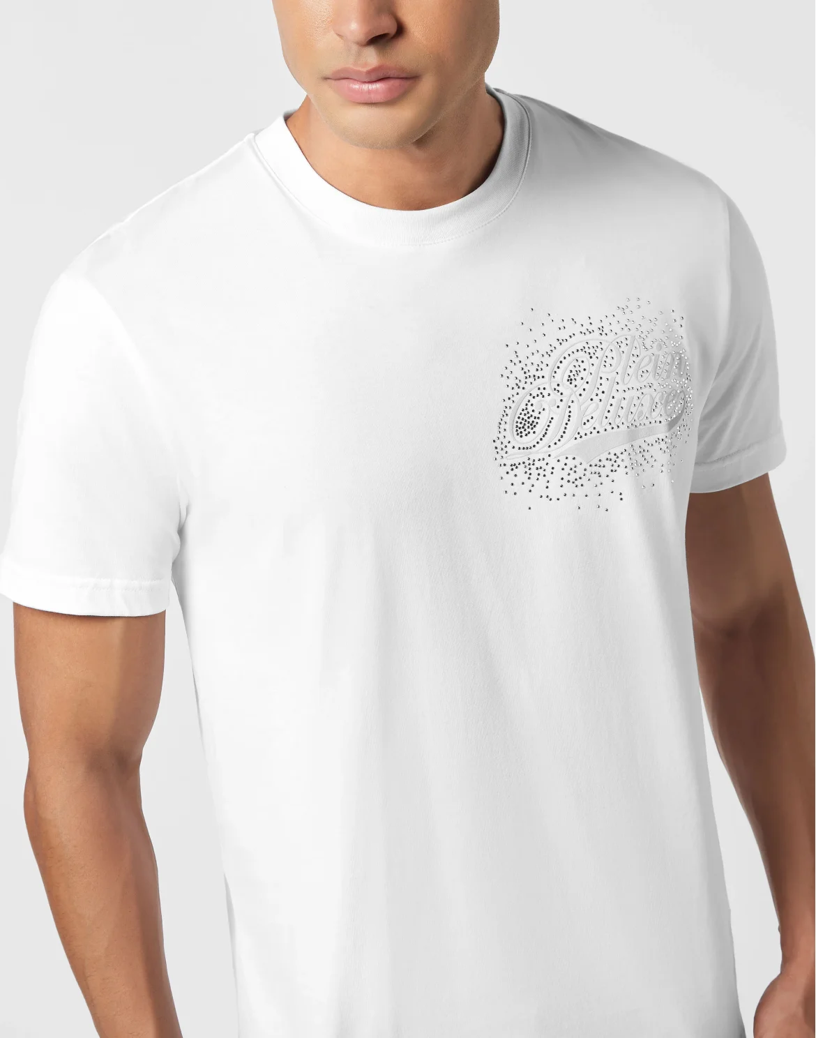 Round Neck T-Shirt Plein Deluxe Stones, цвет: Белый