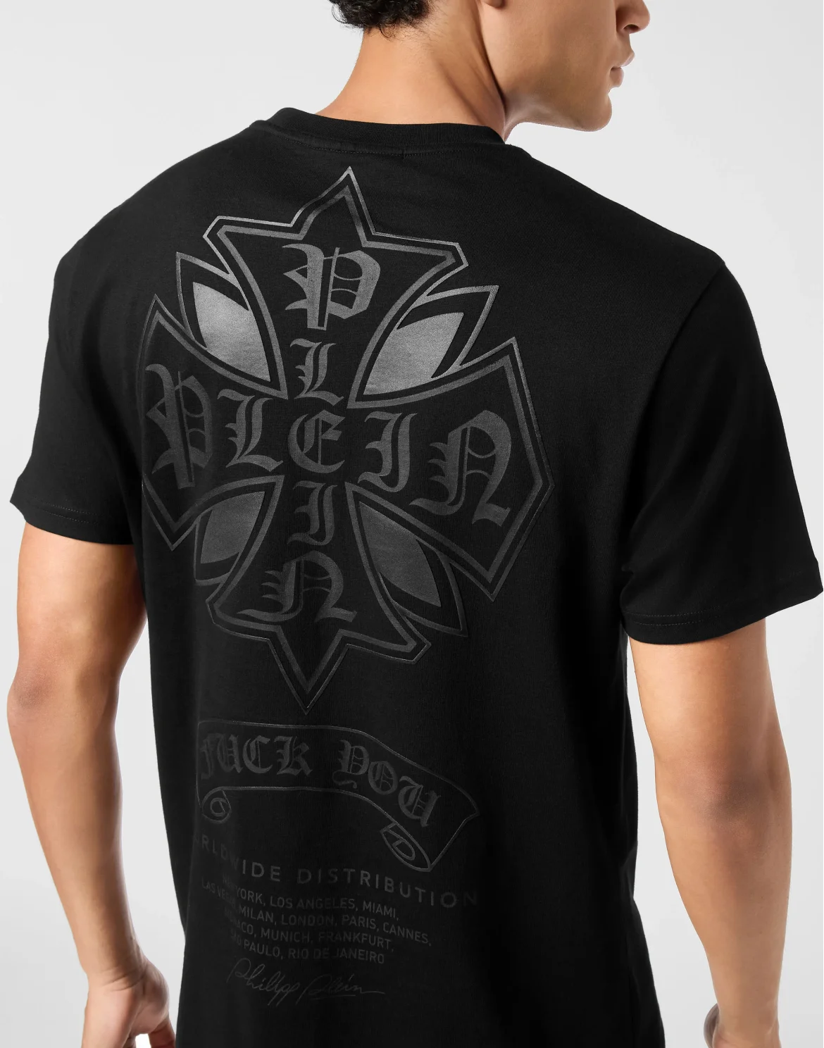 Round Neck T-Shirt Puffy Chrome Crest, цвет: Черный