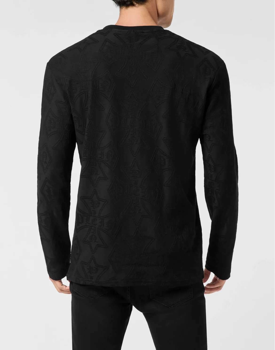 Longsleeve Jacquard Crest, цвет: Черный