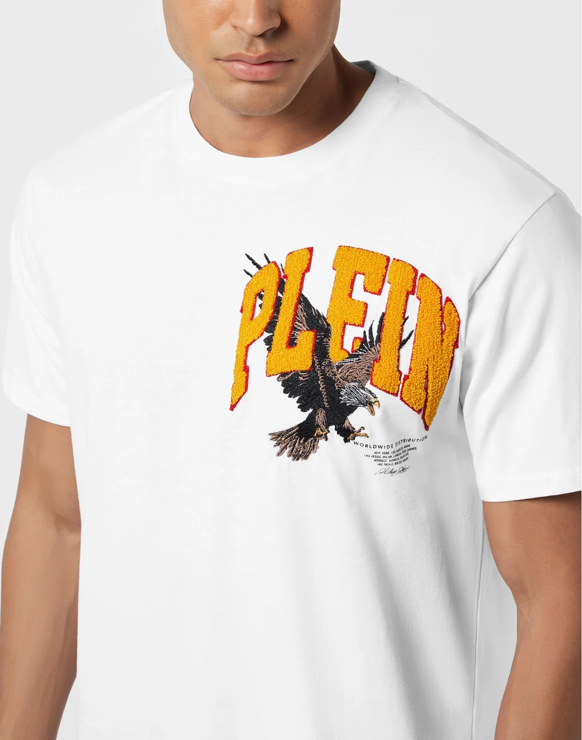 Round Neck T-Shirt Crystal Eagle Mini, цвет: Белый