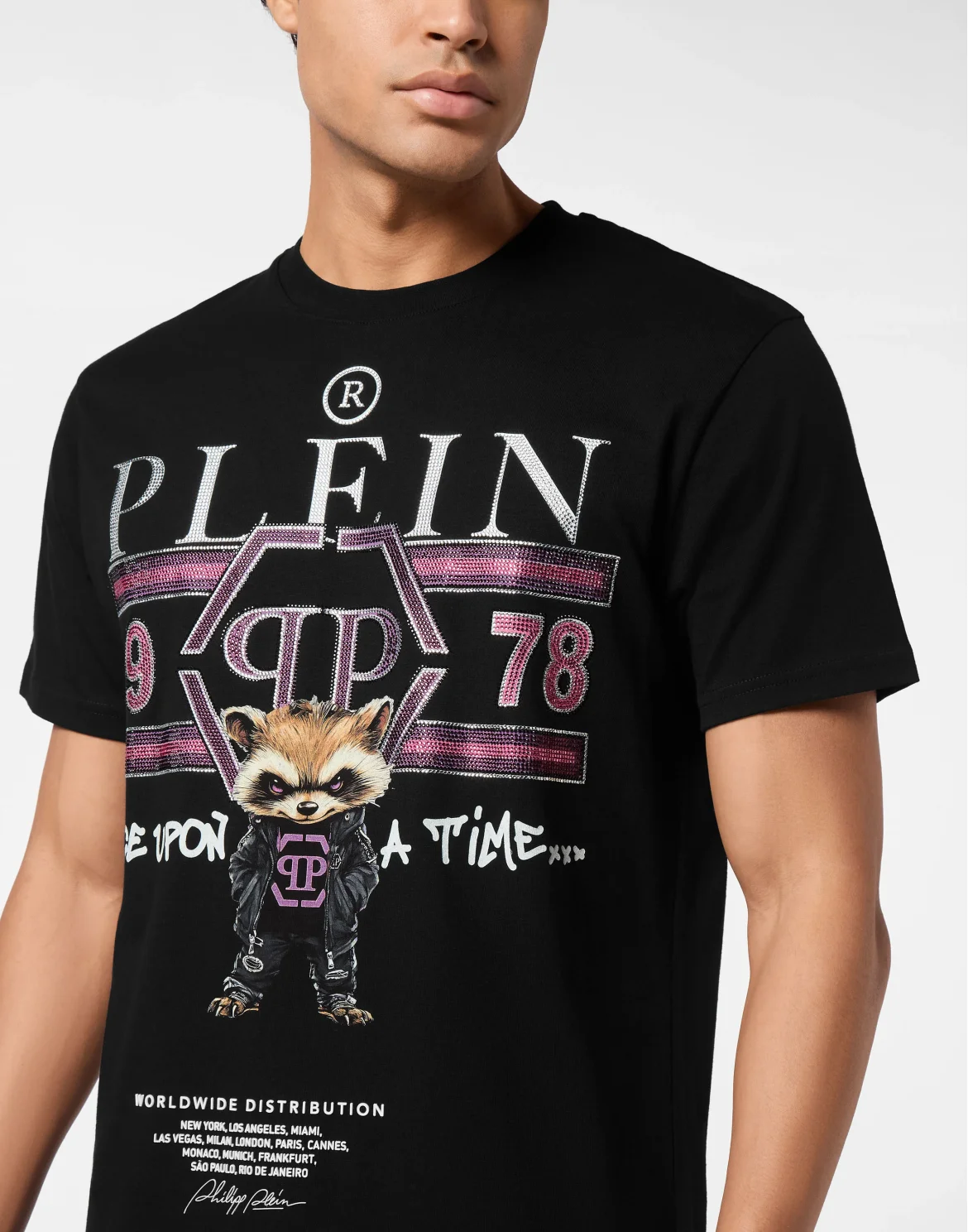 Round Neck T-Shirt Plein College Animals, цвет: Черный
