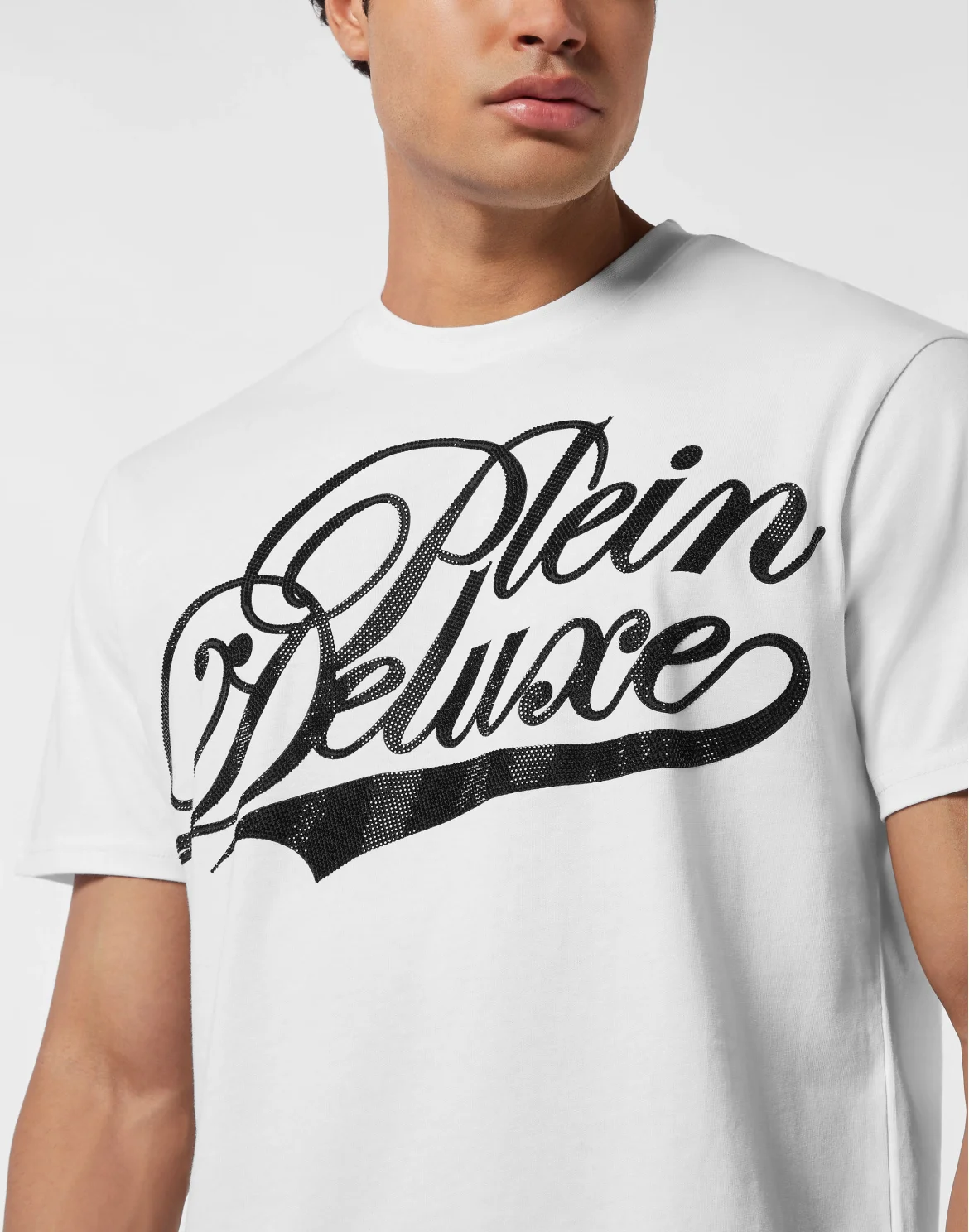 Round Neck T-Shirt Plein Deluxe Stones, цвет: Белый