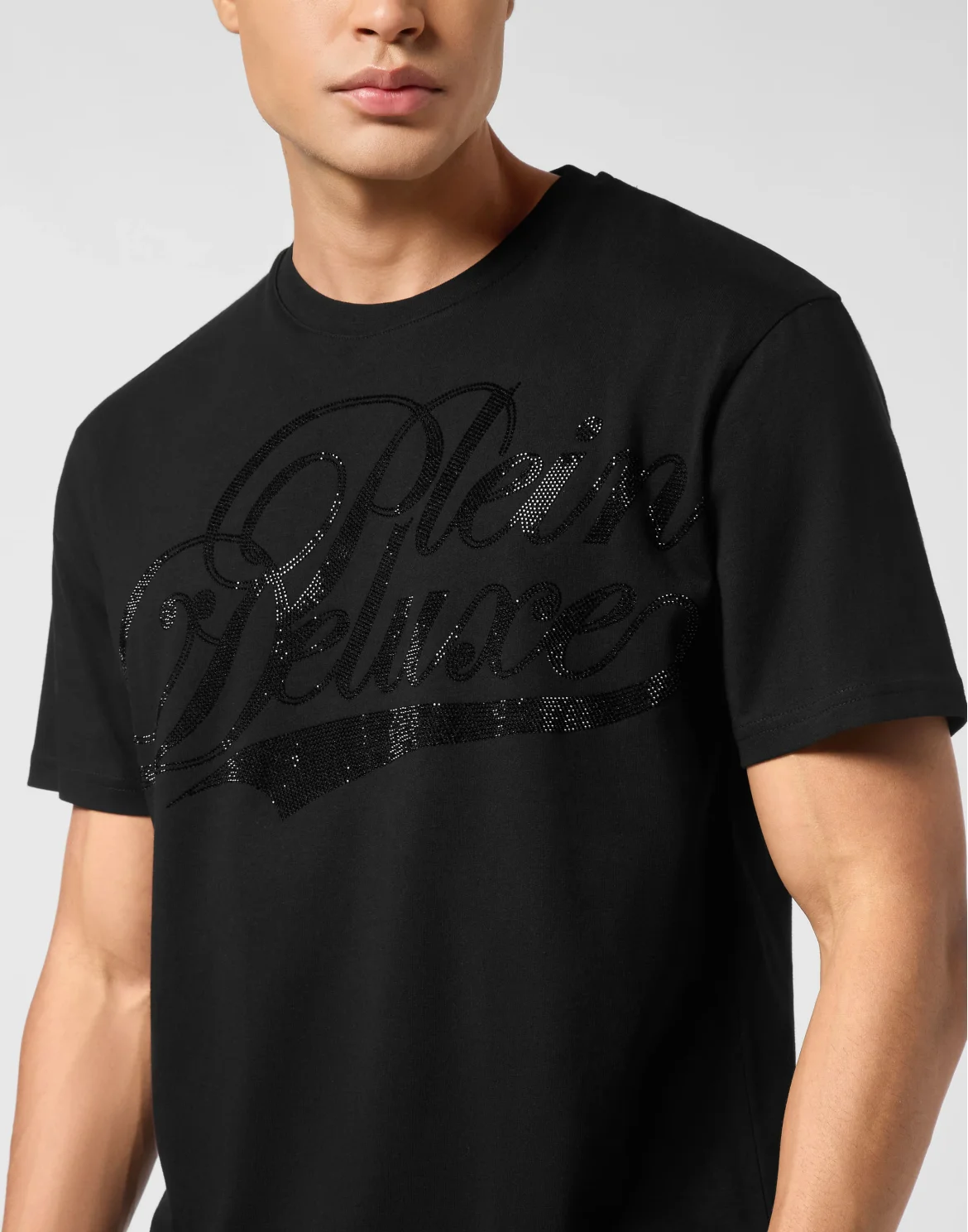 Round Neck T-Shirt Plein Deluxe Stones, цвет: Черный