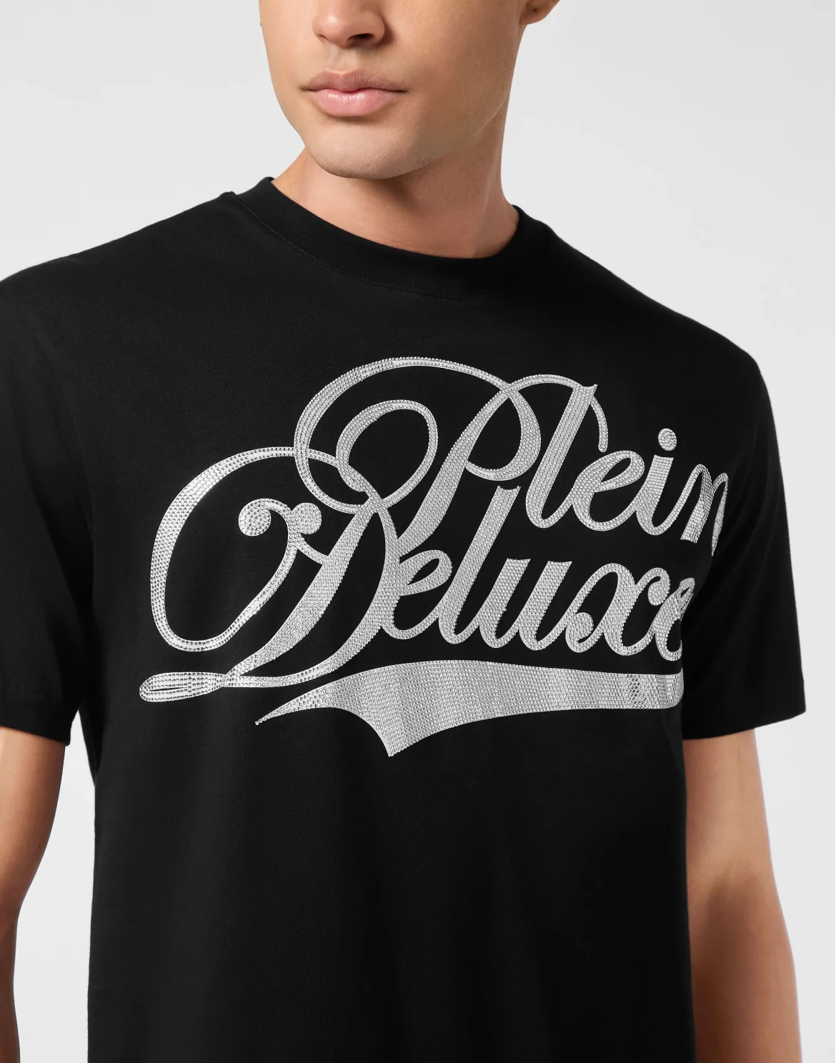 Round Neck T-Shirt Plein Deluxe Stones, цвет: Черный