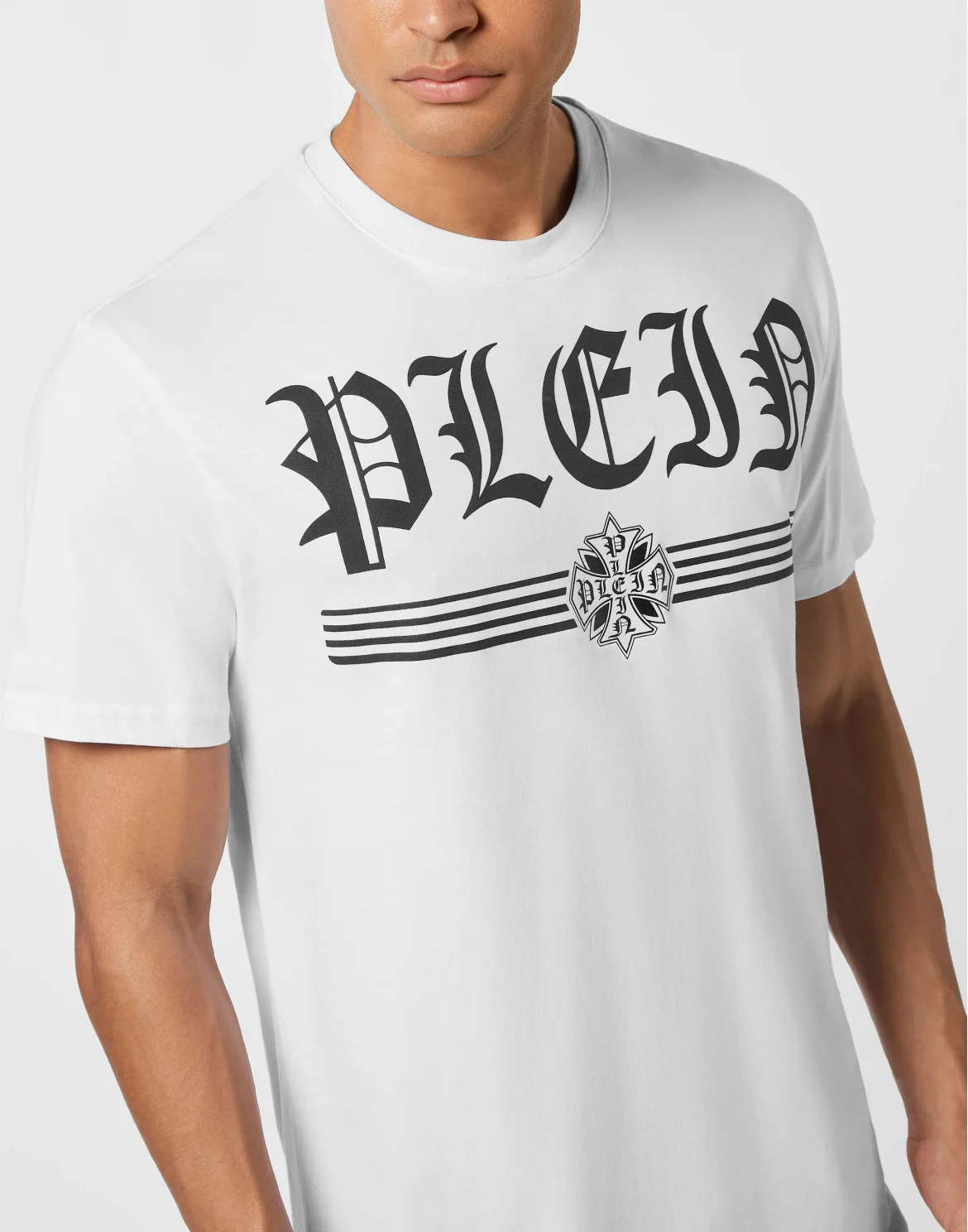 Round Neck T-Shirt Gothic Plein, цвет: Белый