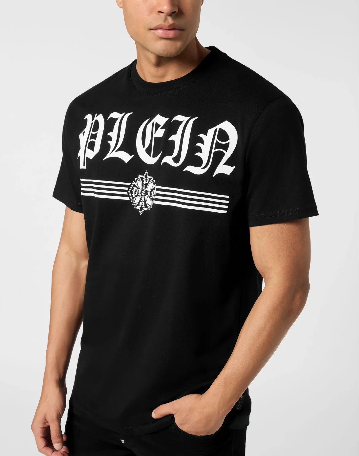 Round Neck T-Shirt Gothic Plein, цвет: Черный