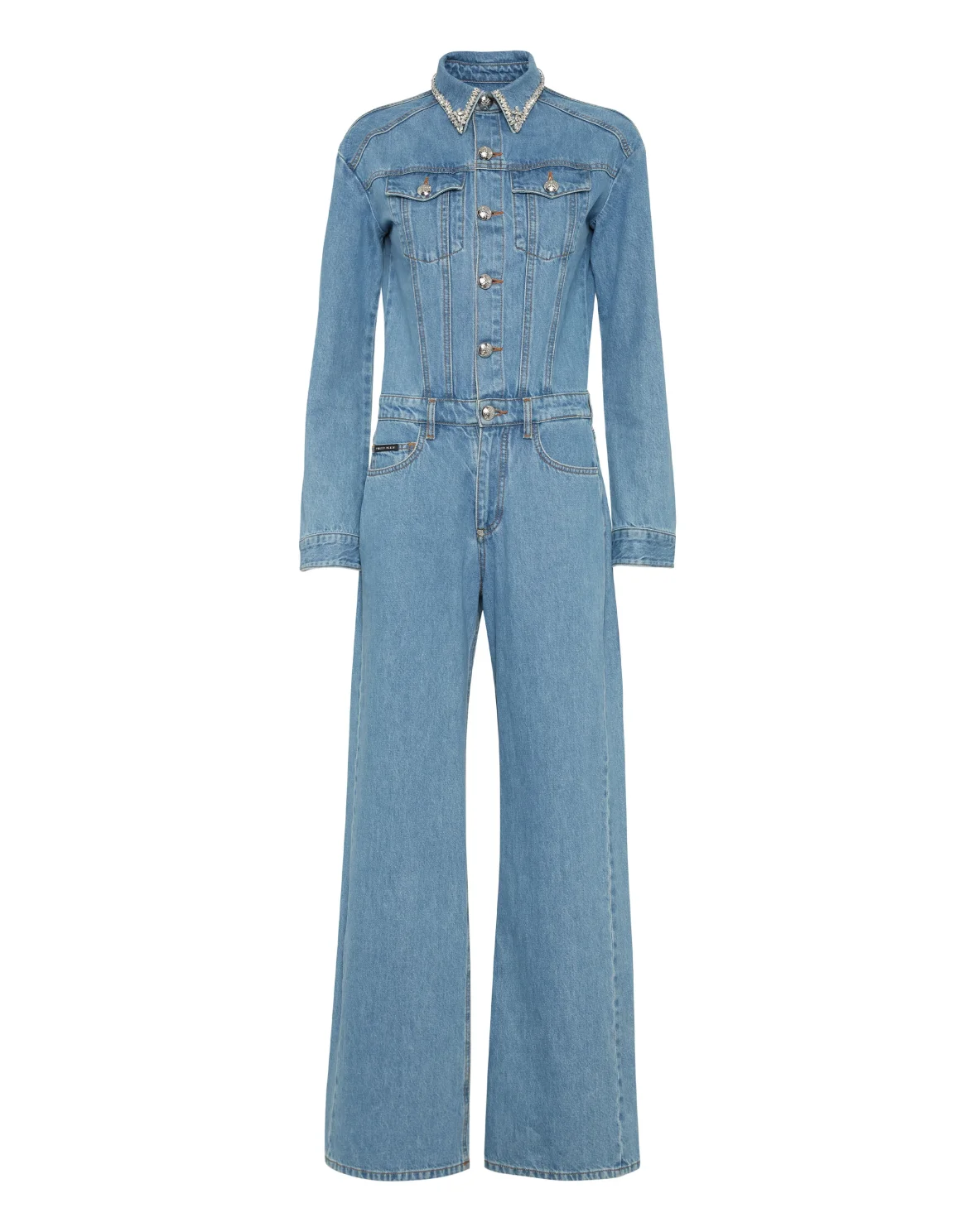 Skater Jumpsuit Application Crystal, цвет: Синий