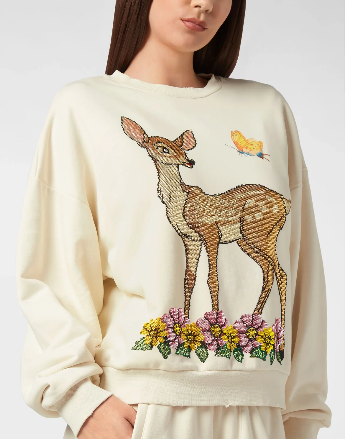 Fleece Washed Sweatshirt Fairy, цвет: Бежевый