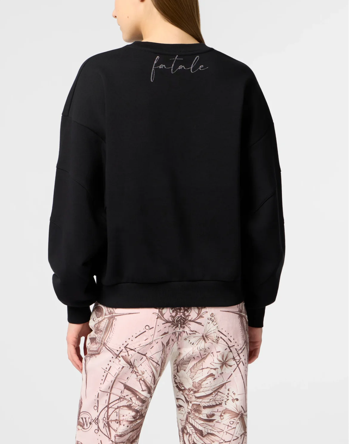 Fleece Round Neck Sweatshirt Logo Fatale, цвет: Черный