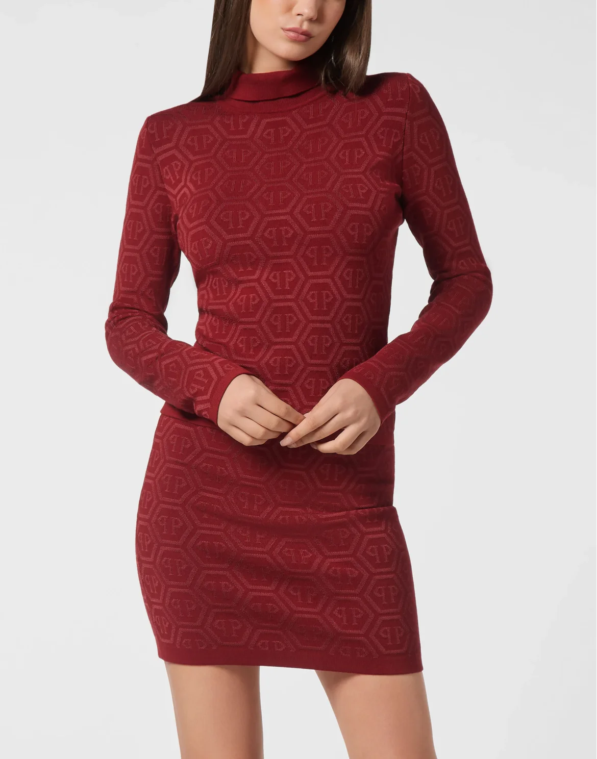 Knitted Turtleneck Monogram, цвет: Красный