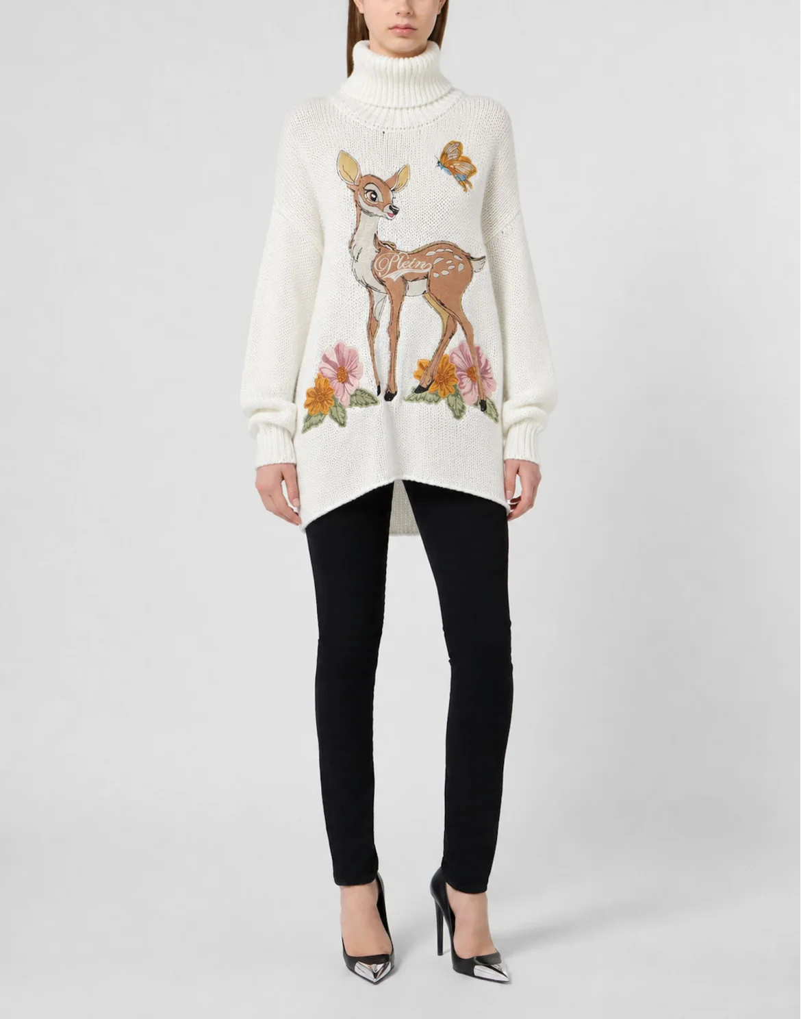 Destroyed Oversize Turtleneck Fairy, цвет: Бежевый