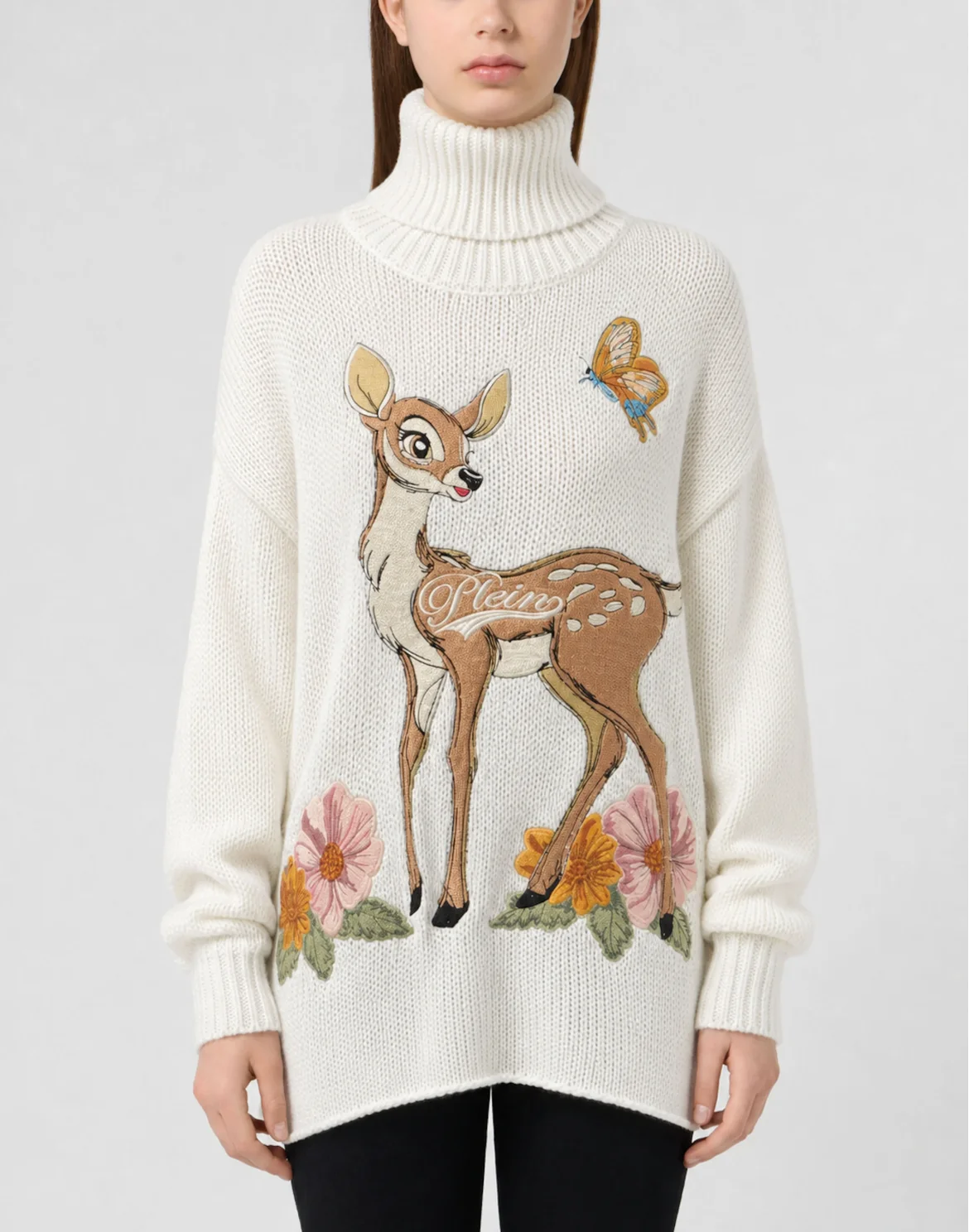 Destroyed Oversize Turtleneck Fairy, цвет: Бежевый