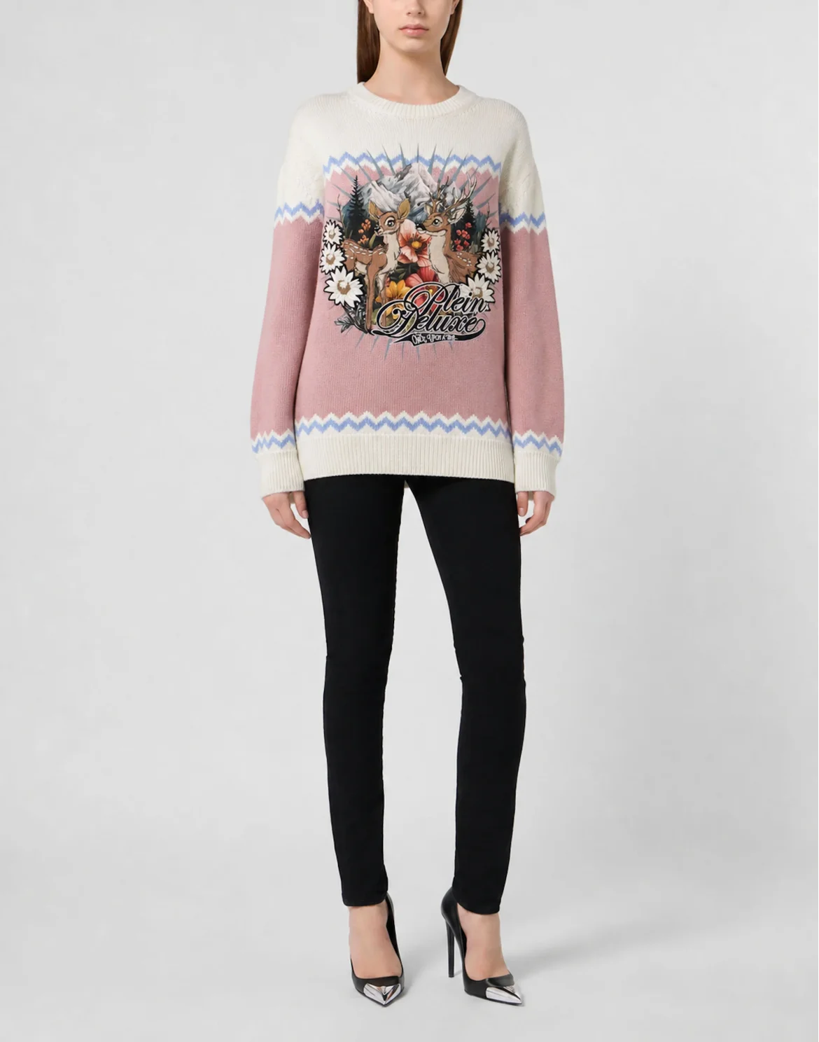 Embroidered Roundneck Pullover Fairy, цвет: Розовый