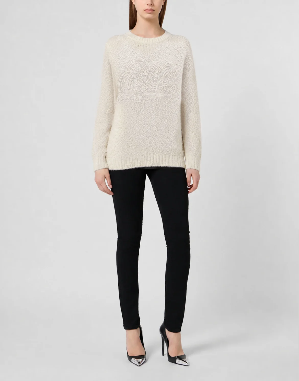Roundneck Pullover with Plein Deluxe Signature Signature, цвет: Бежевый
