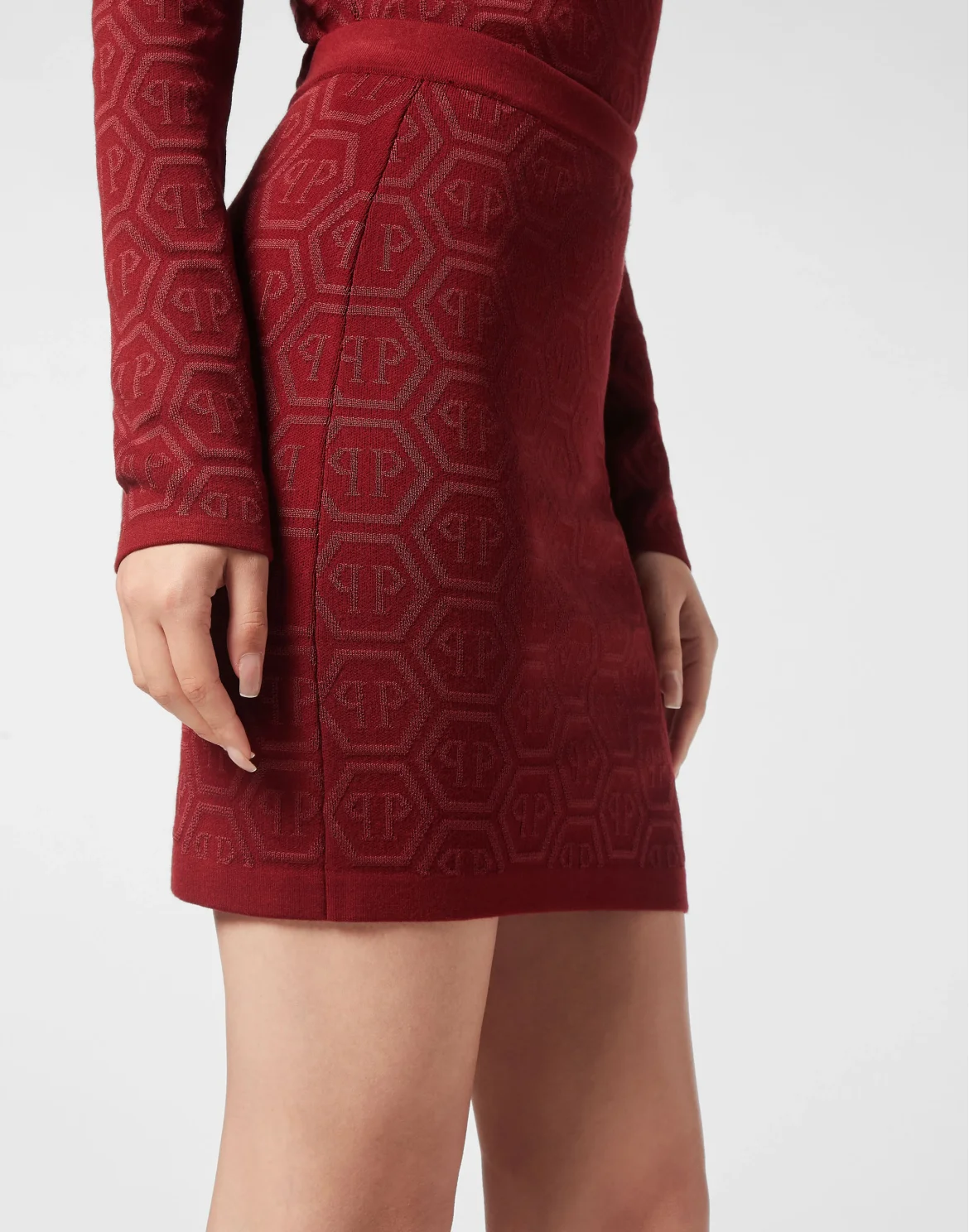 Knitted Mini Skirt Monogram, цвет: Красный