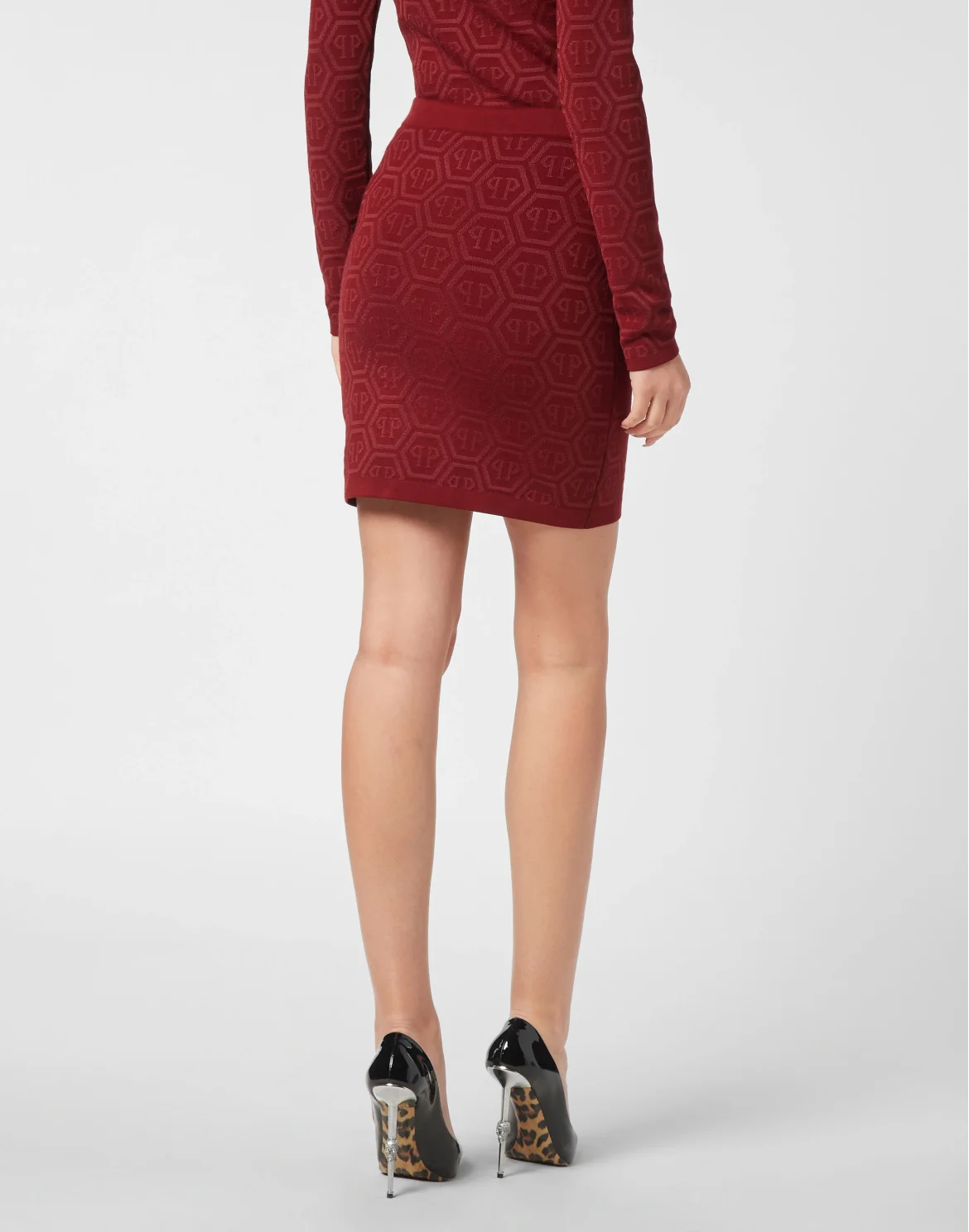 Knitted Mini Skirt Monogram, цвет: Красный