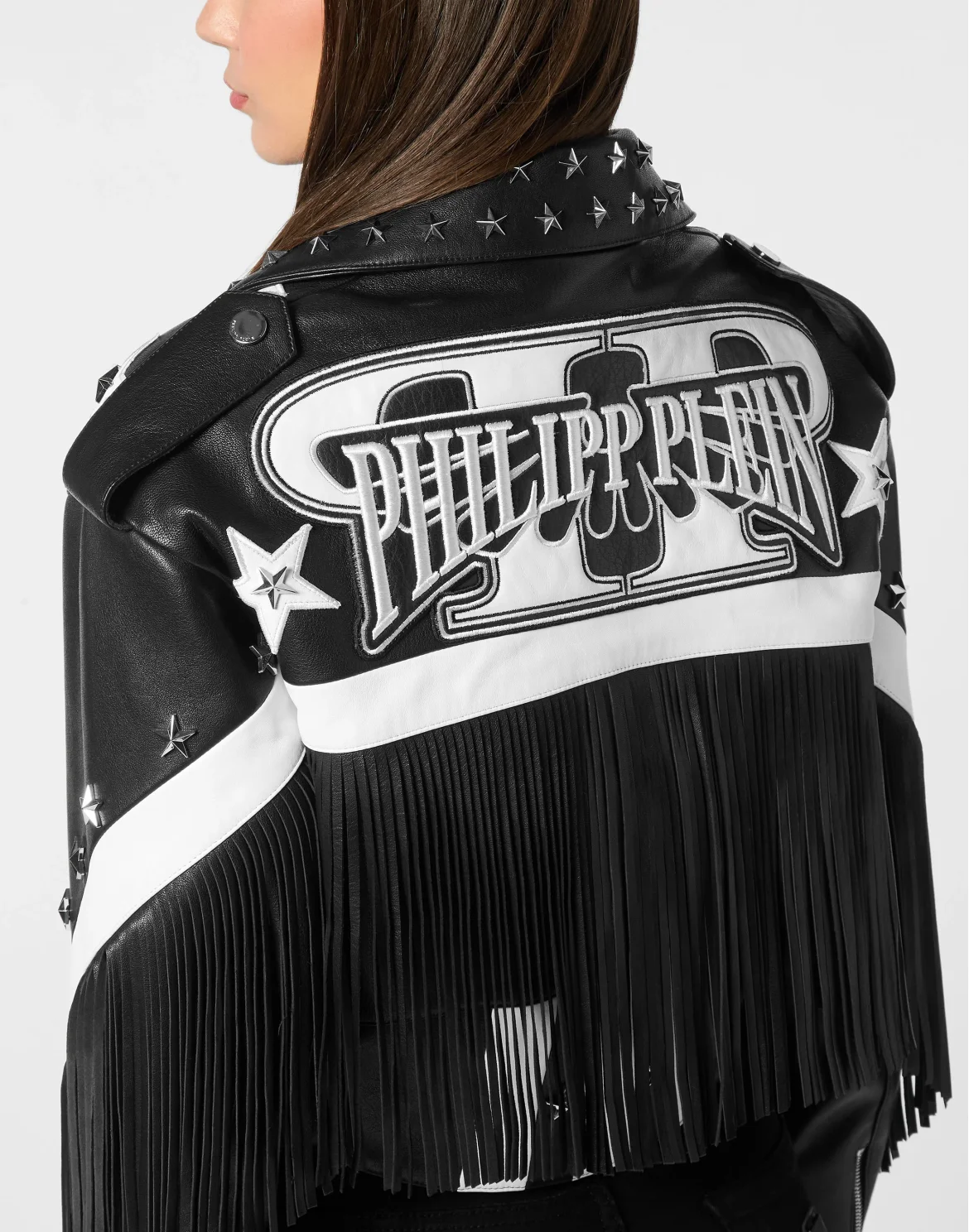 Vintage Leather Moon Biker with Fringes America, цвет: Черный