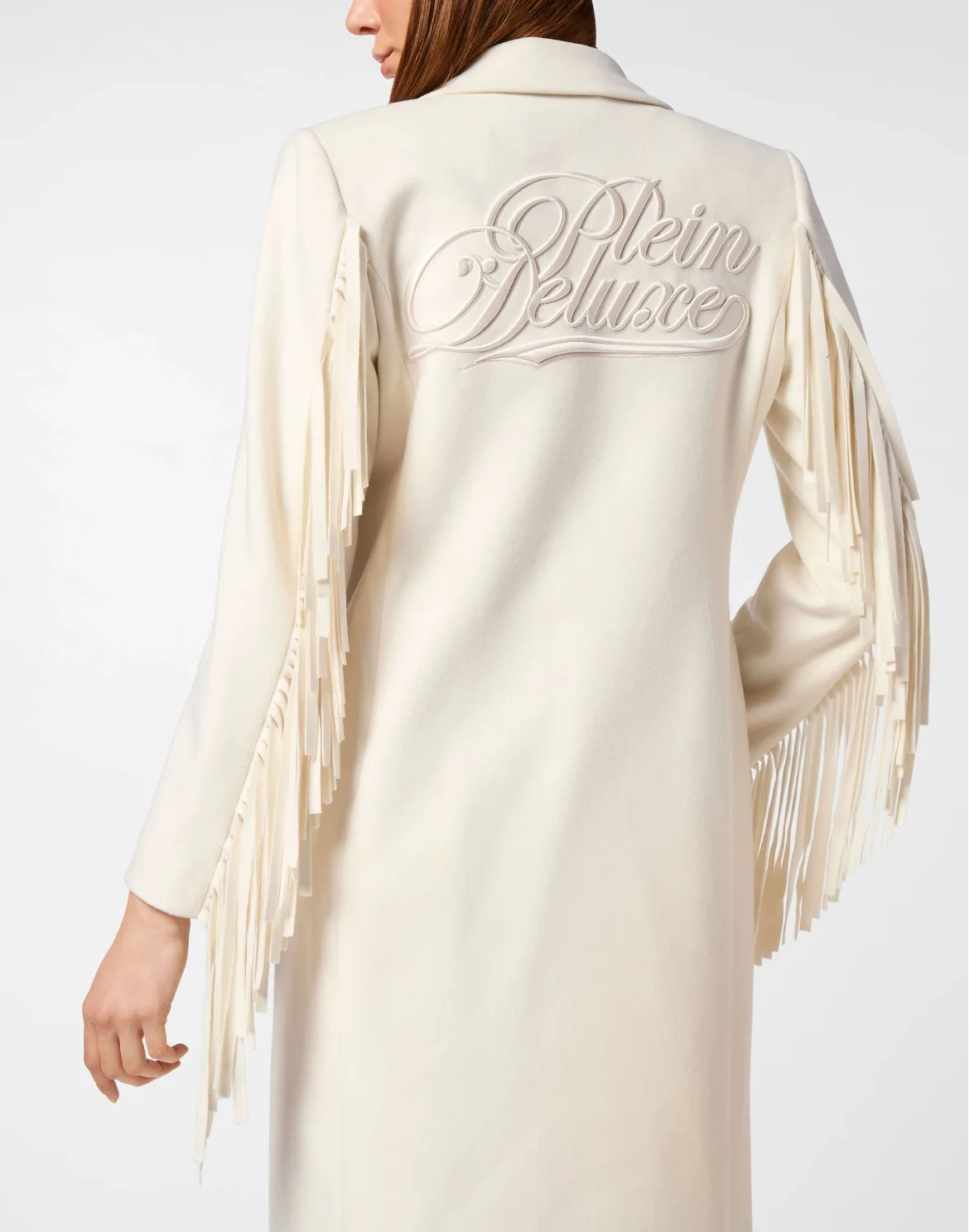 Fringes Long Coat Plein Deluxe, цвет: Бежевый