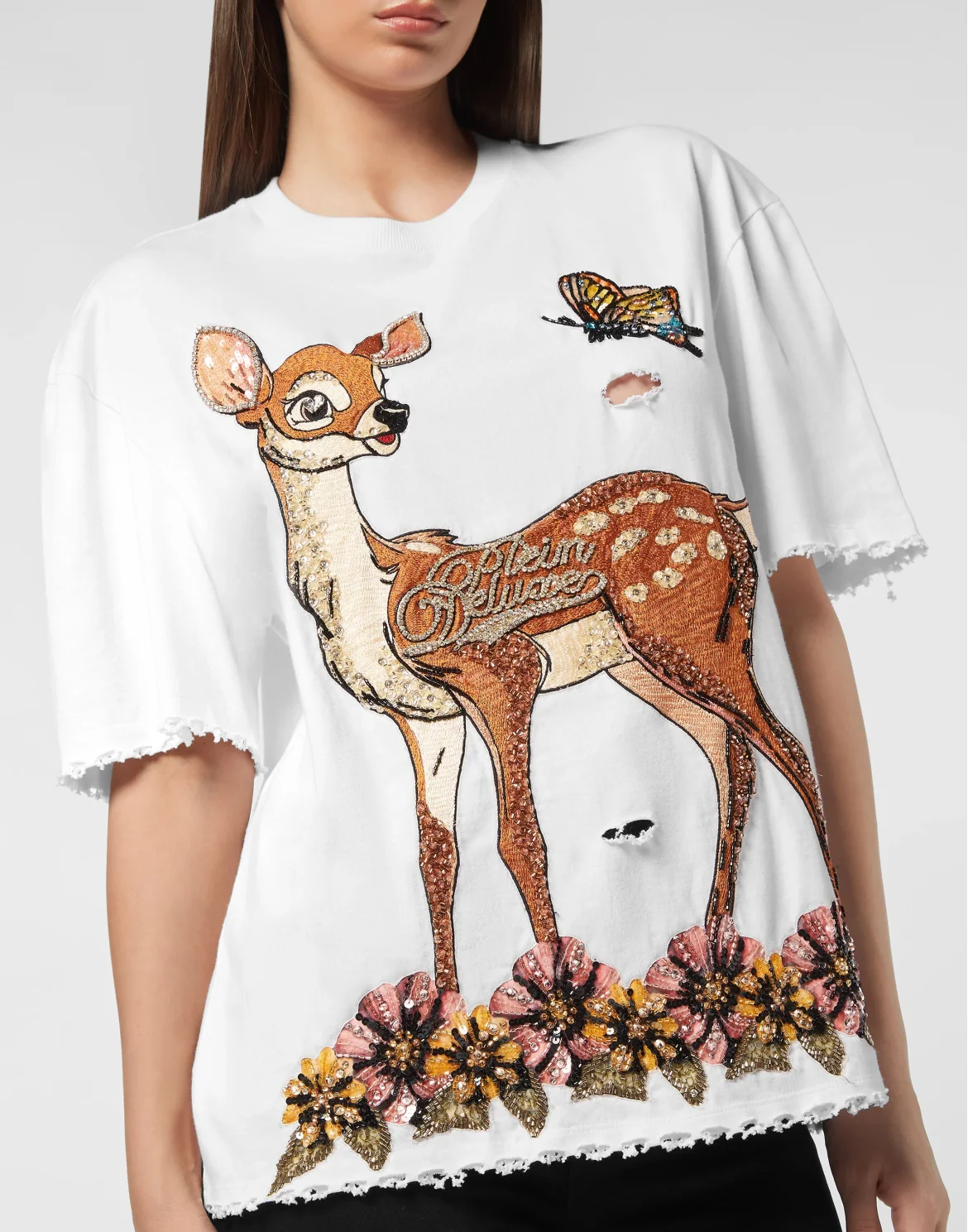 Man Fit Destroyed T-Shirt Fairy, цвет: Белый