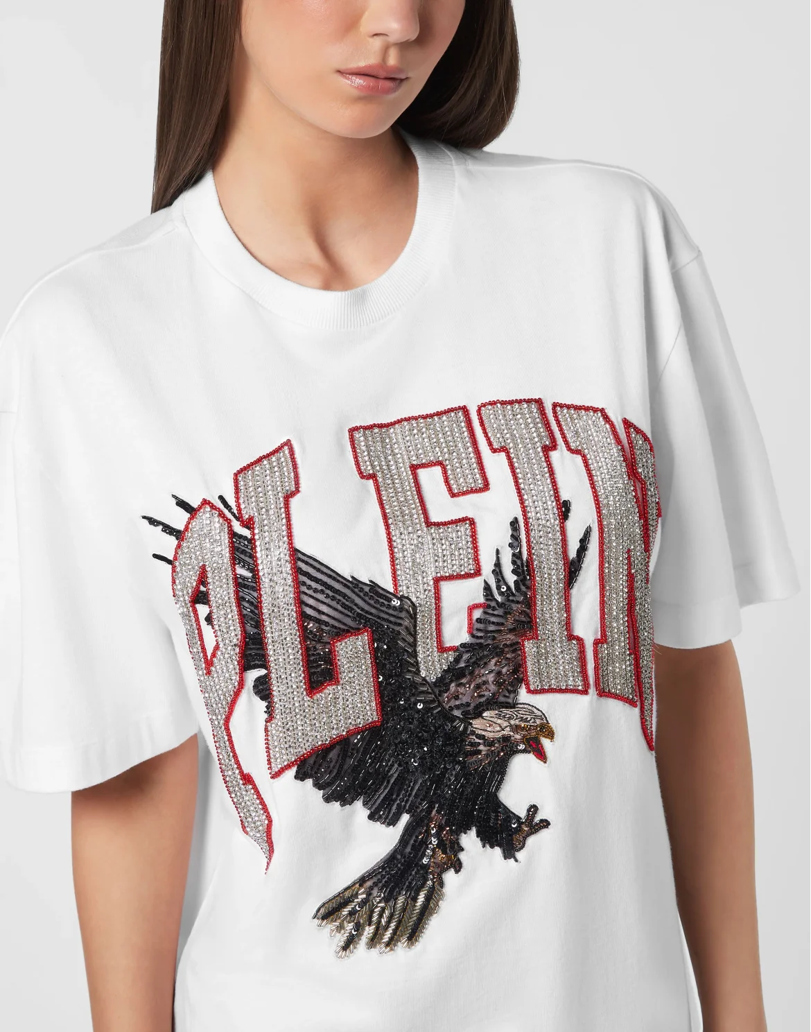 Man Fit T-Shirt Plein Eagle, цвет: Белый