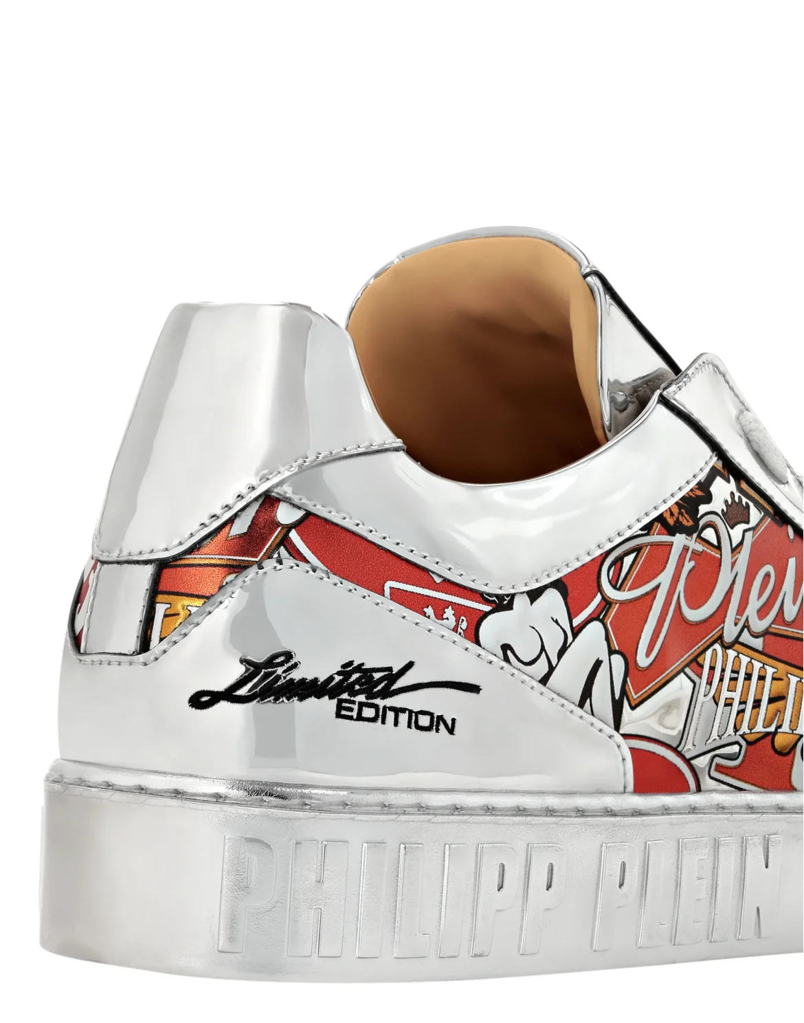 Mirror Leather Low Top Sneakers Golden Eagle, цвет: Серебристый