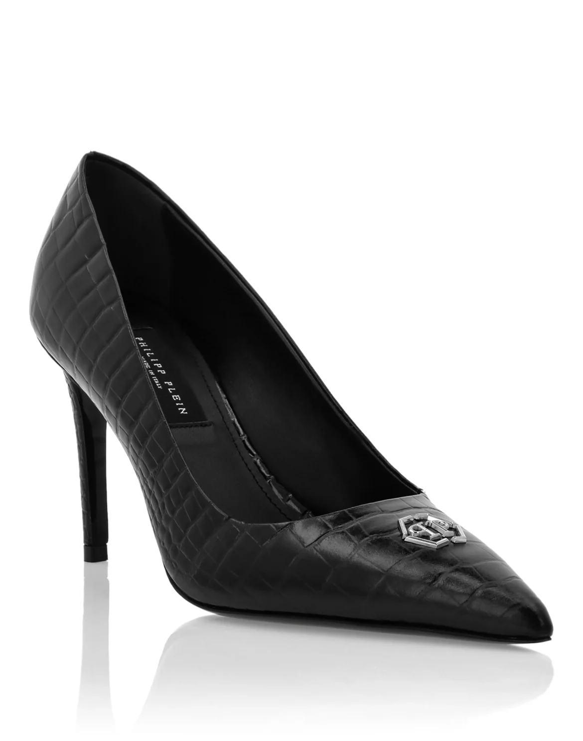 Decollete Mid-Heels 9 Cocco Hexagon, цвет: Черный