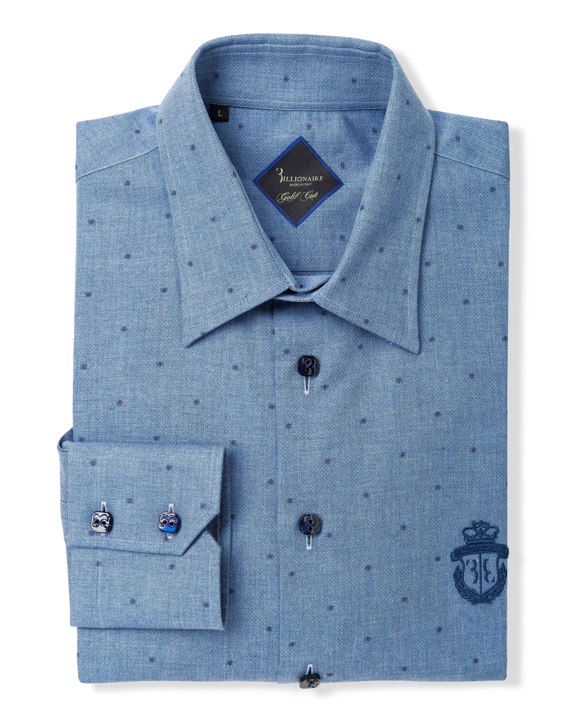 Shirt Gold Cut LS "Brice", цвет: Голубой