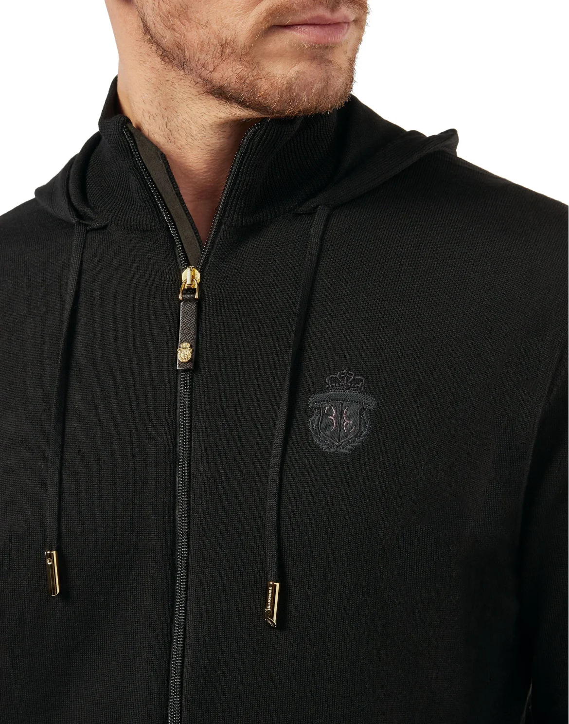 Knit hoodie Crest, цвет: Черный