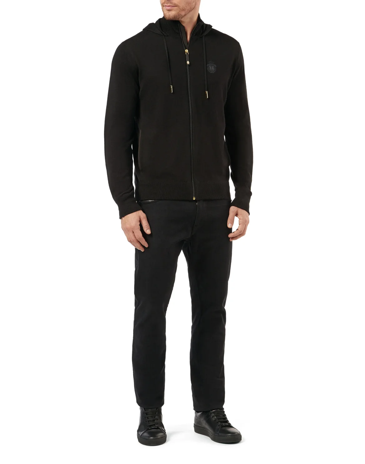 Knit hoodie Crest, цвет: Черный