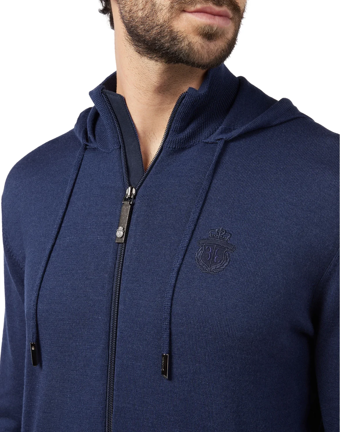 Knit hoodie Crest, цвет: Синий