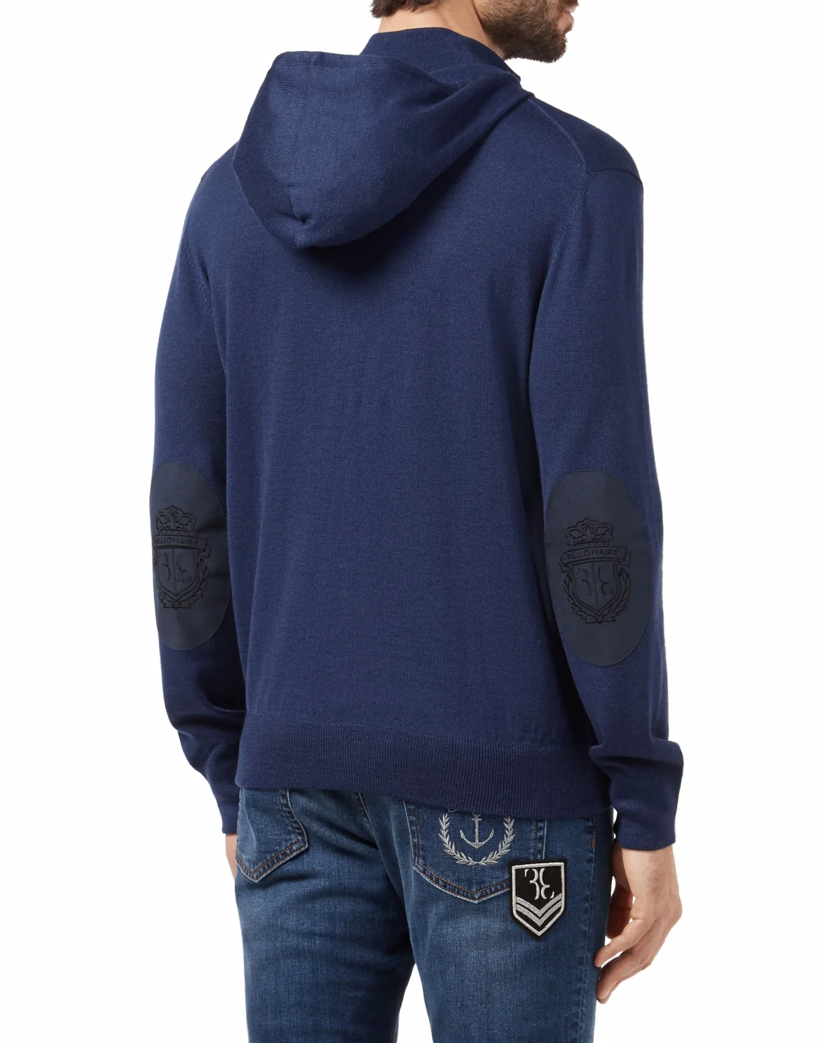 Knit hoodie Crest, цвет: Синий