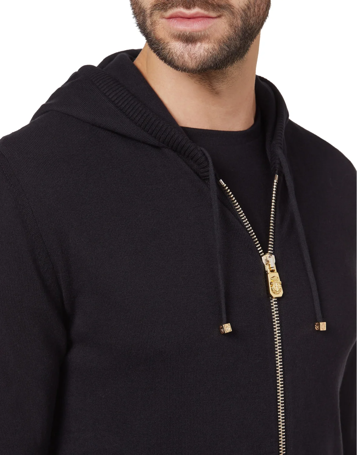 Knit hoodie Lion, цвет: Черный