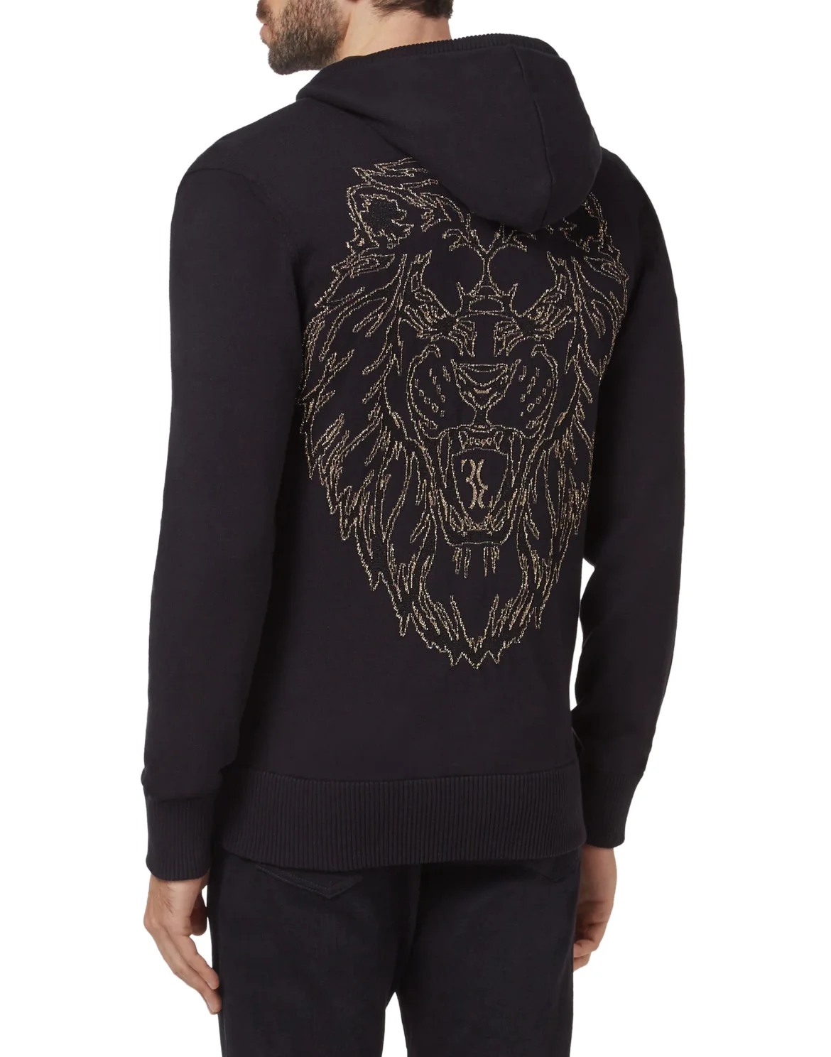 Knit hoodie Lion, цвет: Черный