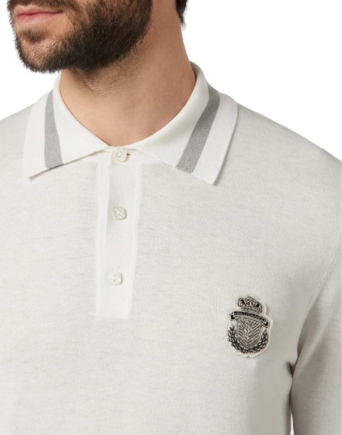 Pullover Polo-Neck SS Crest, цвет: Белый