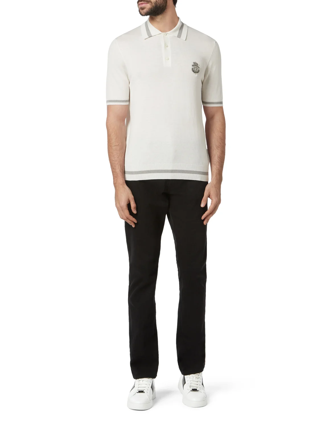 Pullover Polo-Neck SS Crest, цвет: Белый
