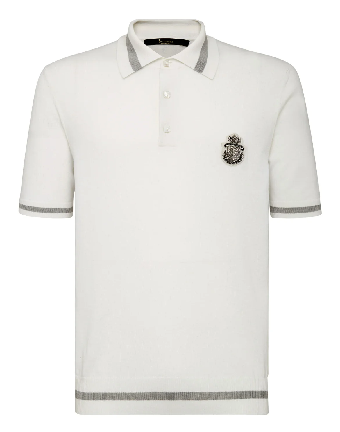 Pullover Polo-Neck SS Crest, цвет: Белый