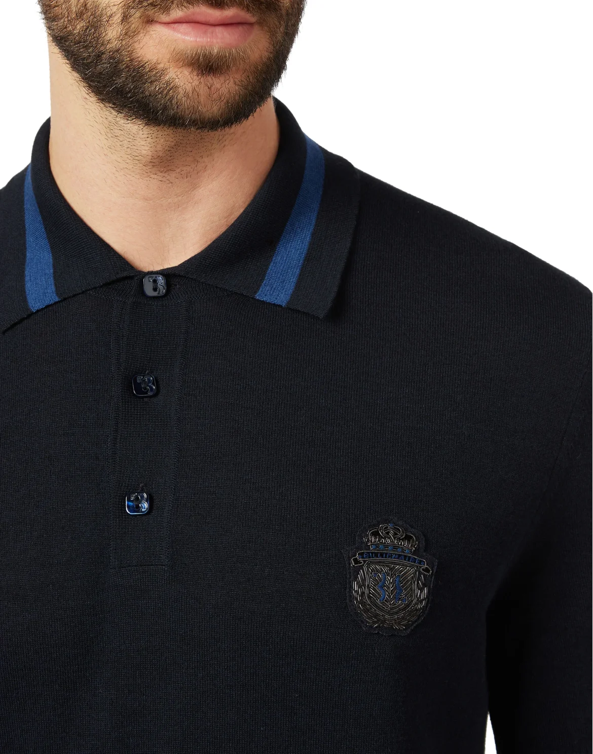 Pullover Polo-Neck SS Crest, цвет: Синий