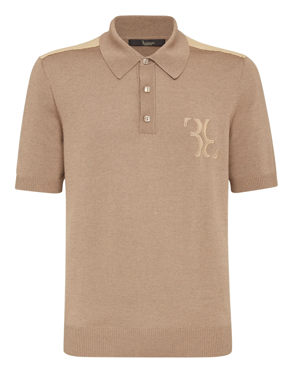 Pullover Polo-Neck SS Double B, цвет: Бежевый