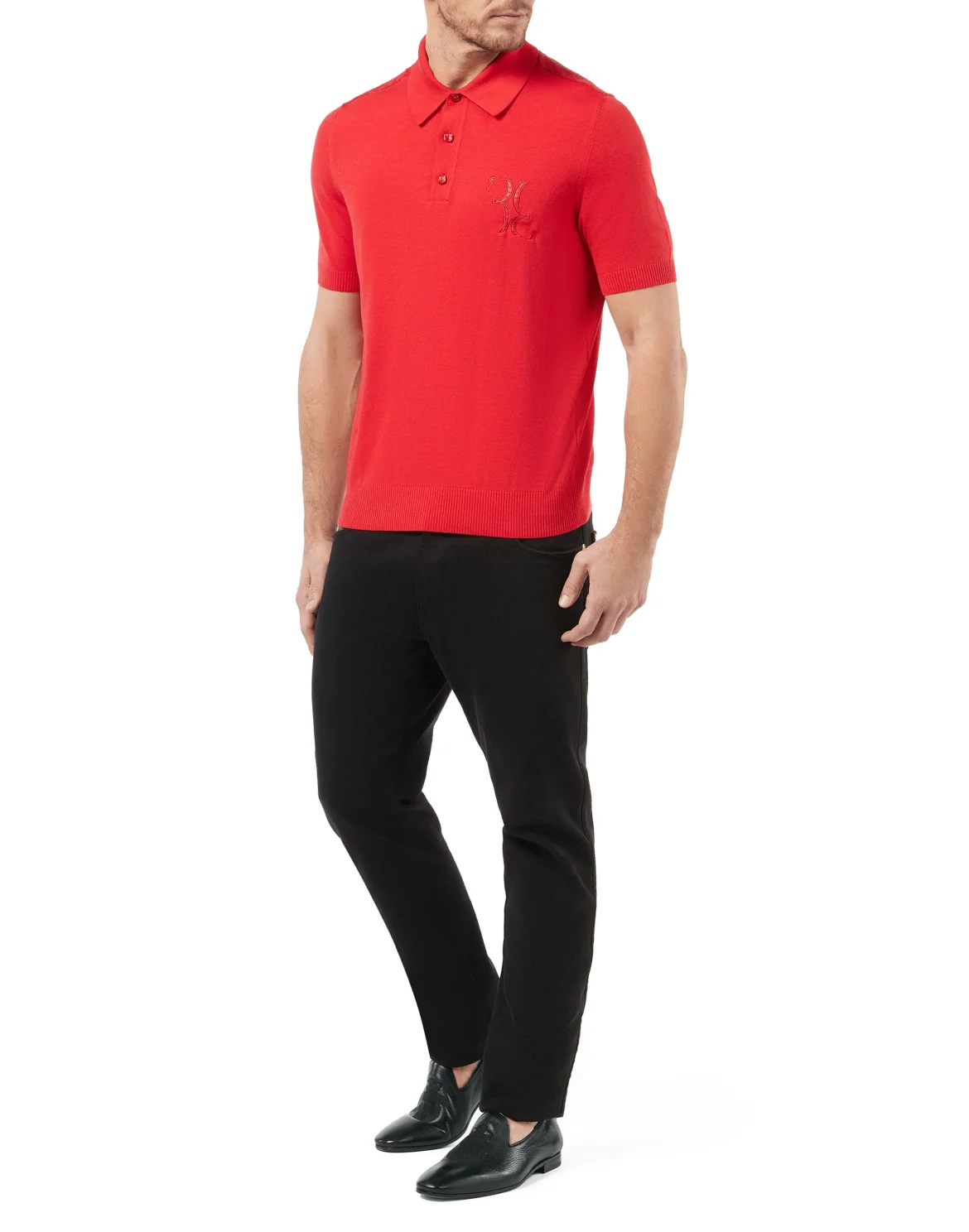 Pullover Polo-Neck SS Double B, цвет: Красный