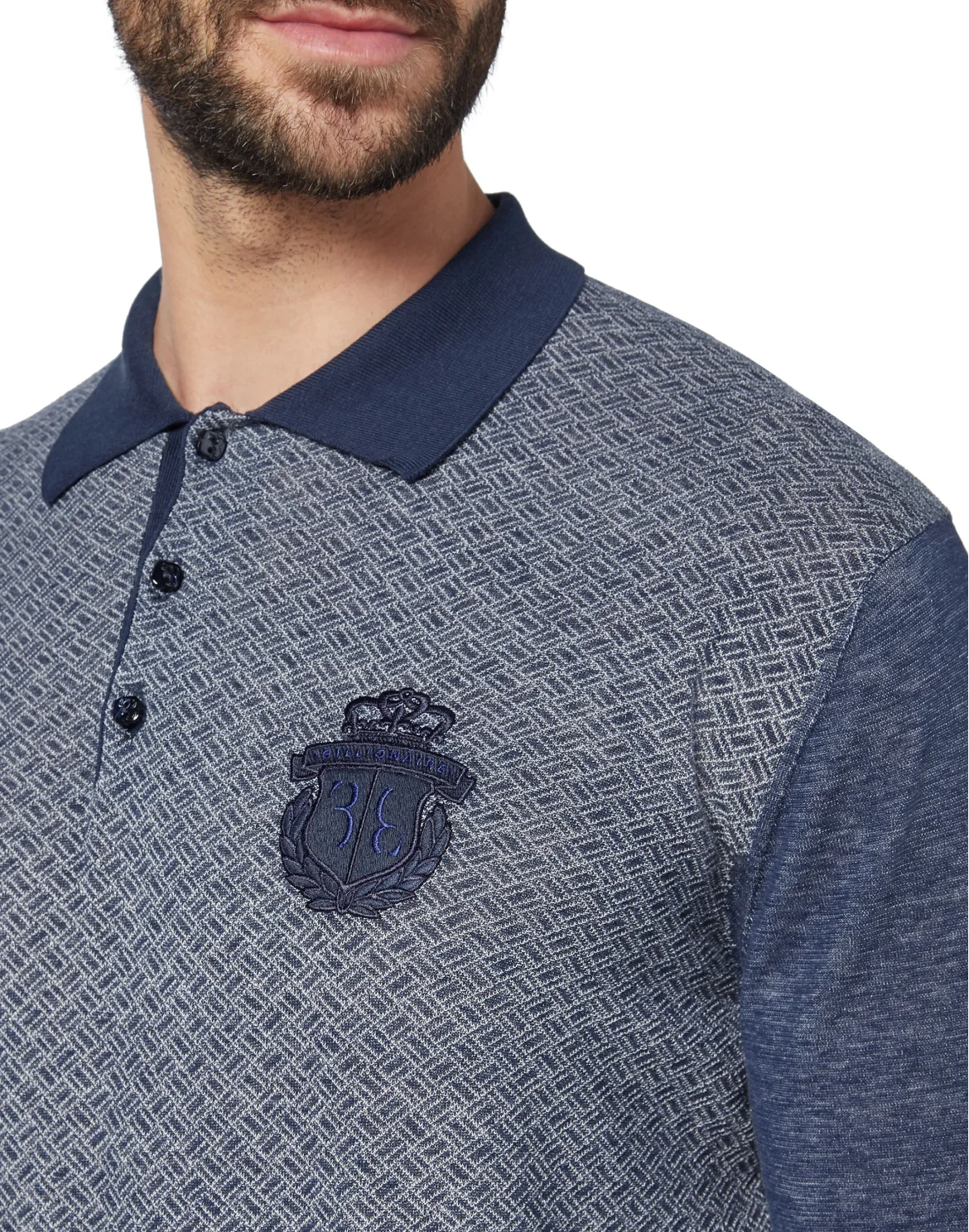 Pullover Polo-Neck LS Crest, цвет: Синий