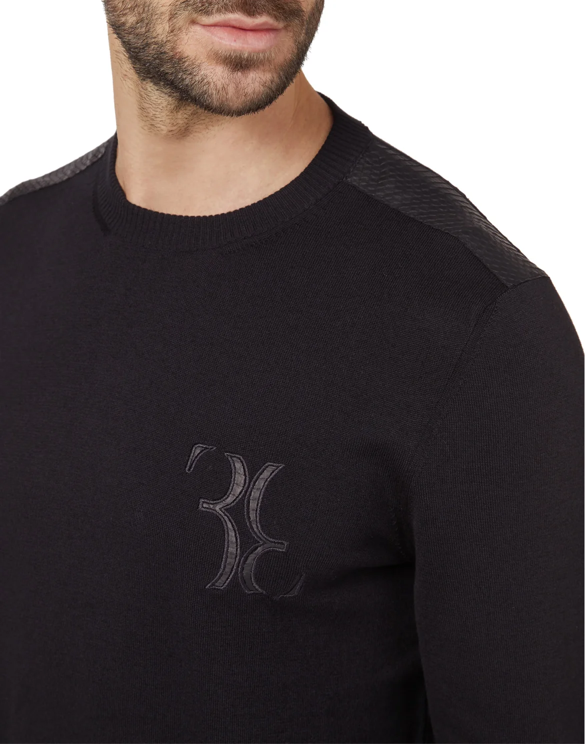 Pullover Round Neck LS Double B, цвет: Черный