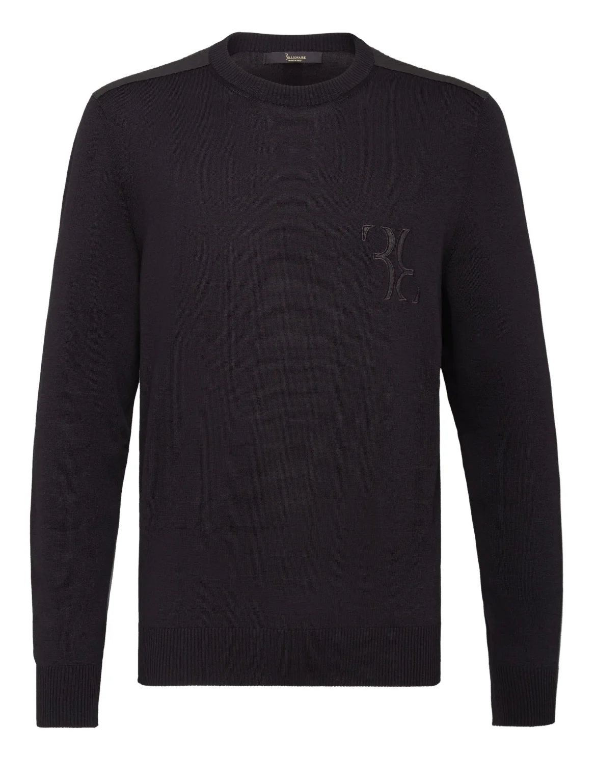 Pullover Round Neck LS Double B, цвет: Черный