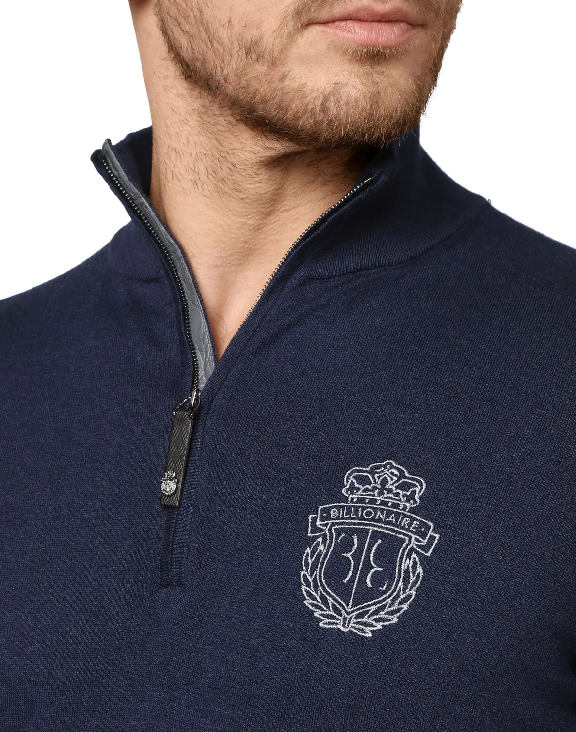 Pullover zip mock Crest, цвет: Синий