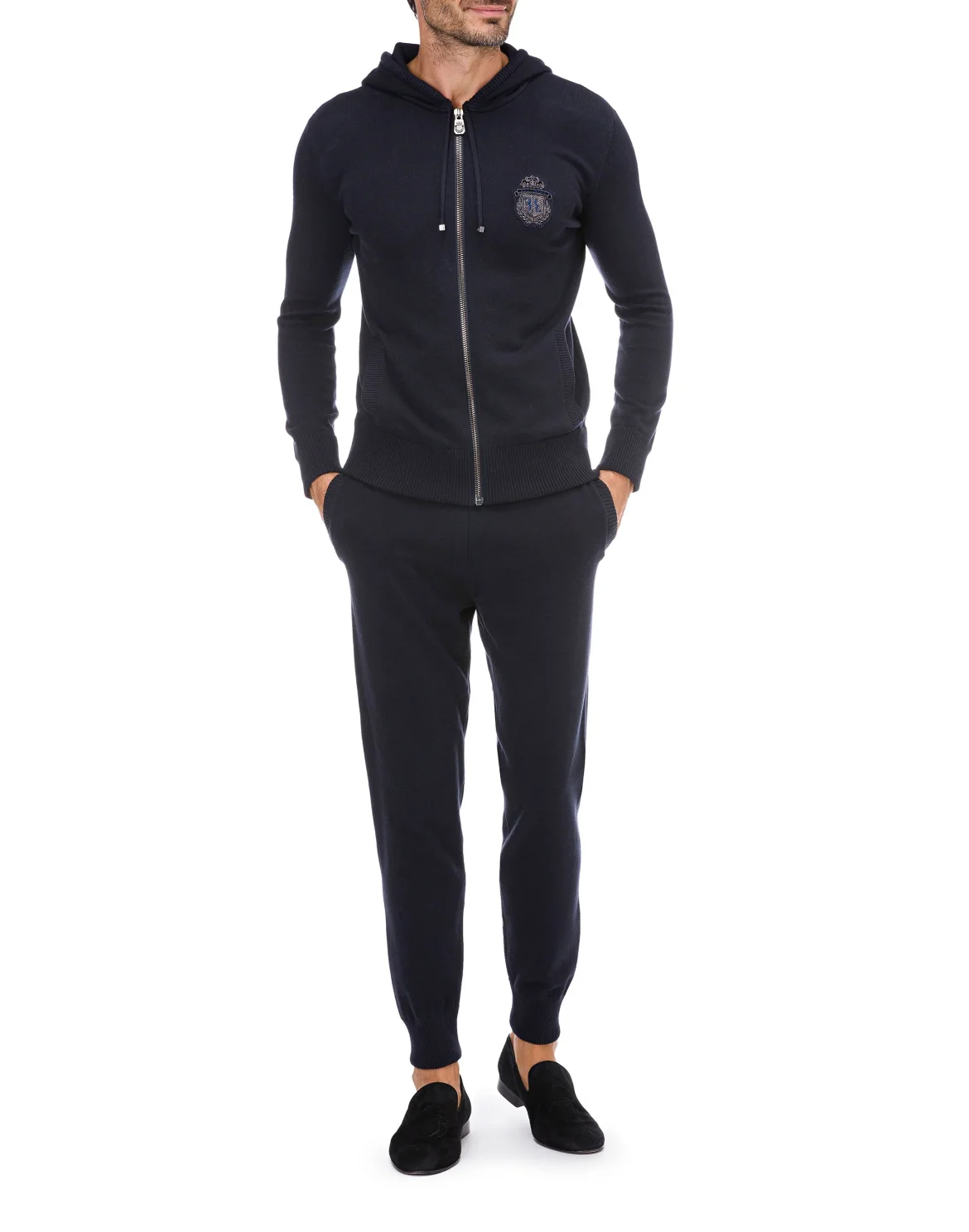 Knit Jogging Trousers Crest, цвет: Синий