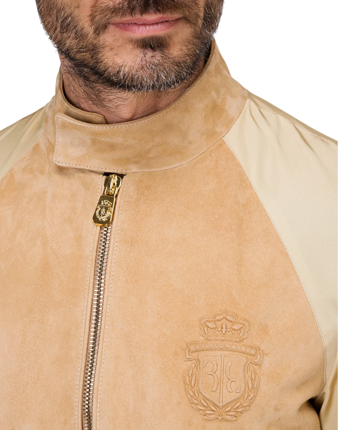 Leather Bomber Crest, цвет: Бежевый