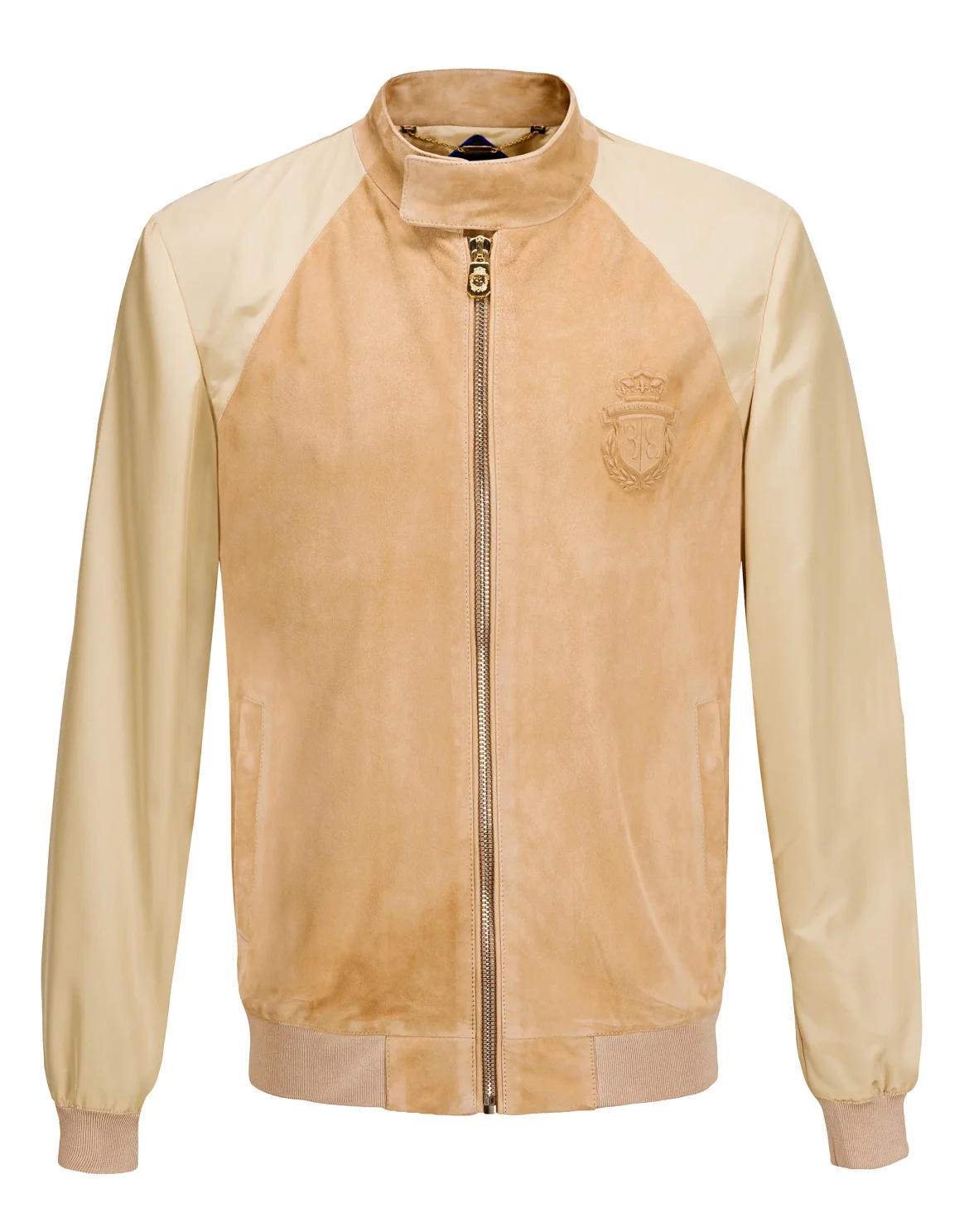 Leather Bomber Crest, цвет: Бежевый