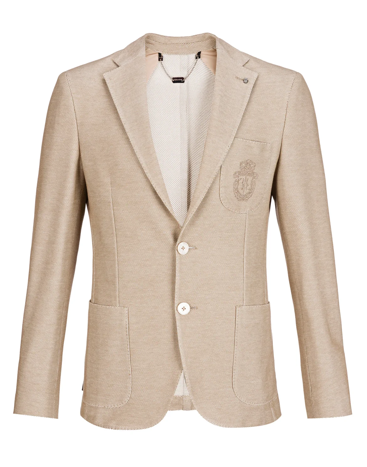 Blazer Slim Fit Crest, цвет: Бежевый