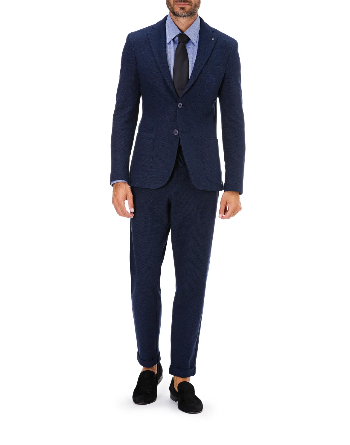 Blazer Slim Fit Crest, цвет: Синий